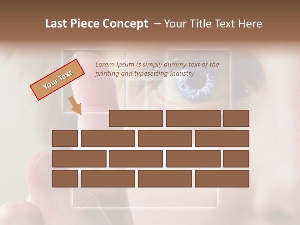 A Finger Print Being Compared To An Iris Scan. PowerPoint Template