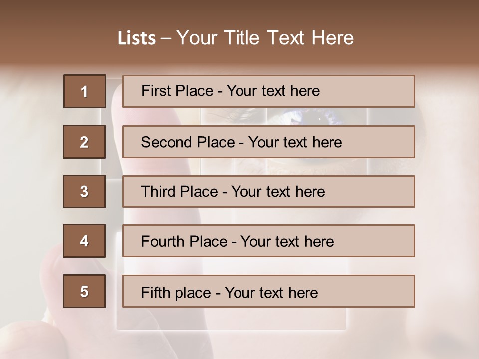 A Finger Print Being Compared To An Iris Scan. PowerPoint Template