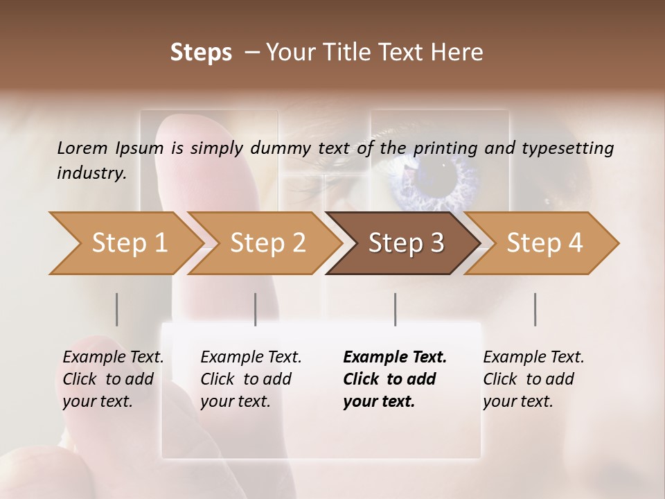 A Finger Print Being Compared To An Iris Scan. PowerPoint Template