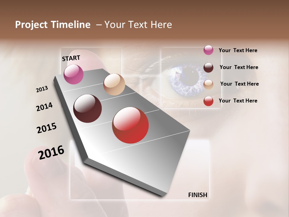 A Finger Print Being Compared To An Iris Scan. PowerPoint Template