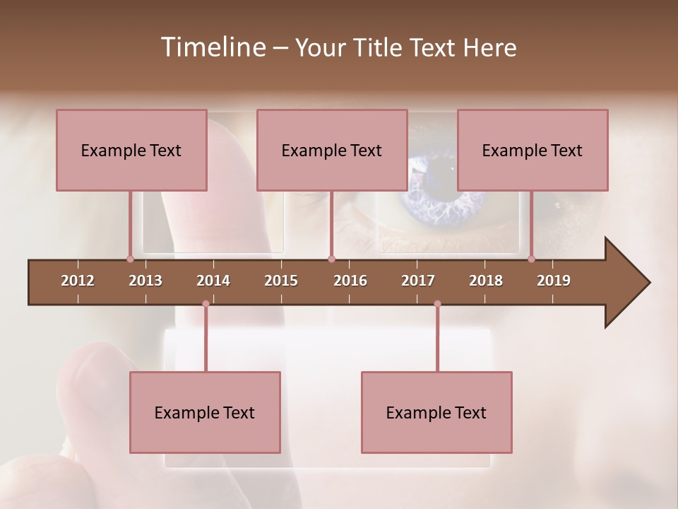 A Finger Print Being Compared To An Iris Scan. PowerPoint Template