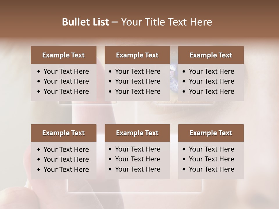 A Finger Print Being Compared To An Iris Scan. PowerPoint Template