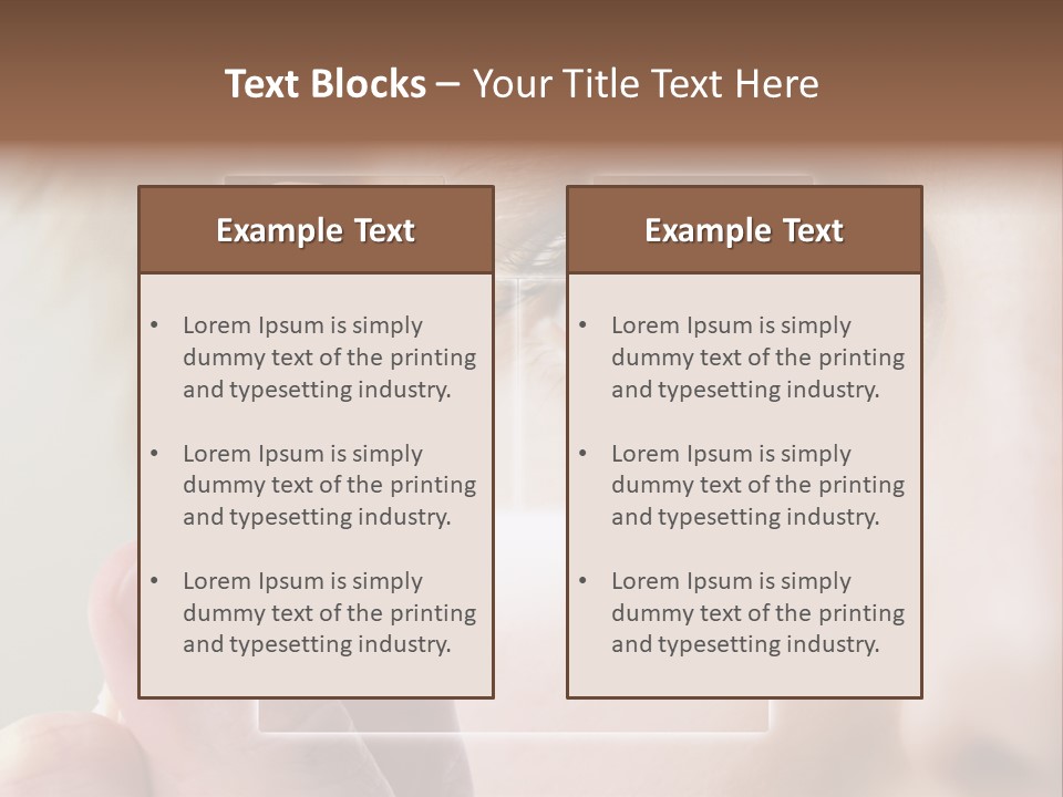 A Finger Print Being Compared To An Iris Scan. PowerPoint Template