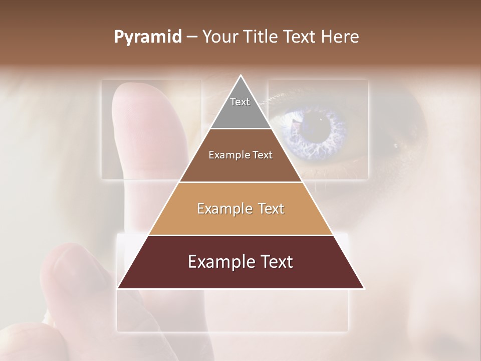 A Finger Print Being Compared To An Iris Scan. PowerPoint Template