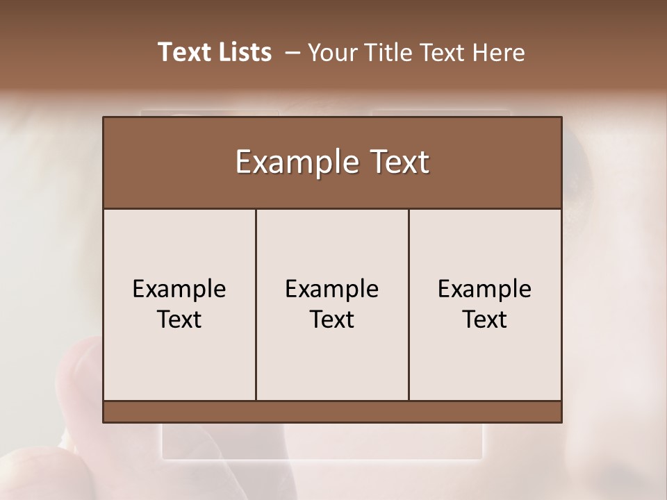 A Finger Print Being Compared To An Iris Scan. PowerPoint Template