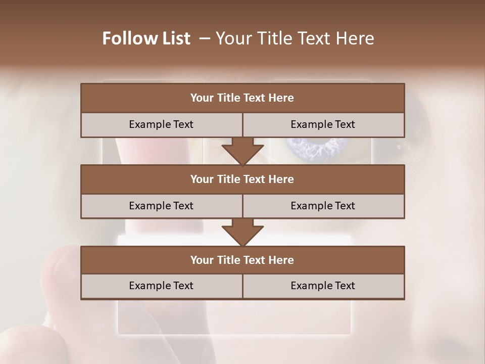 A Finger Print Being Compared To An Iris Scan. PowerPoint Template