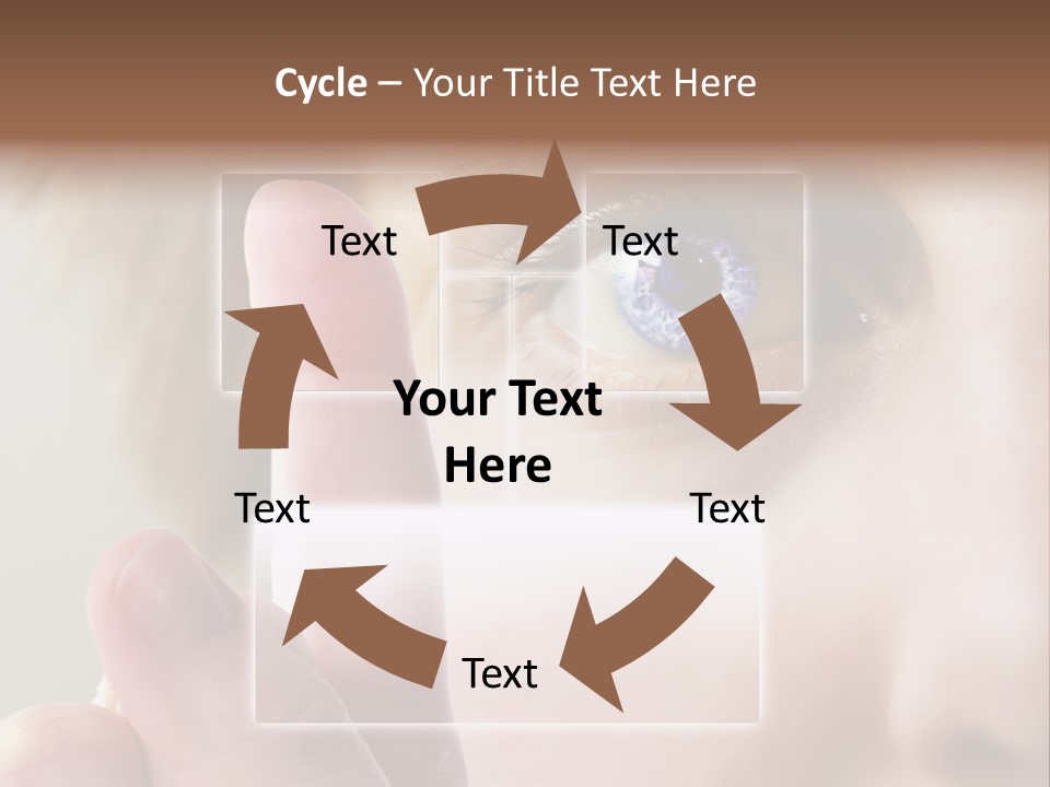 A Finger Print Being Compared To An Iris Scan. PowerPoint Template