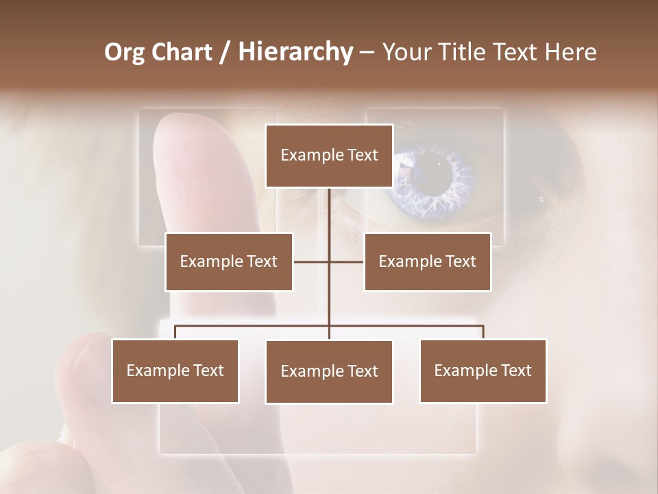 A Finger Print Being Compared To An Iris Scan. PowerPoint Template