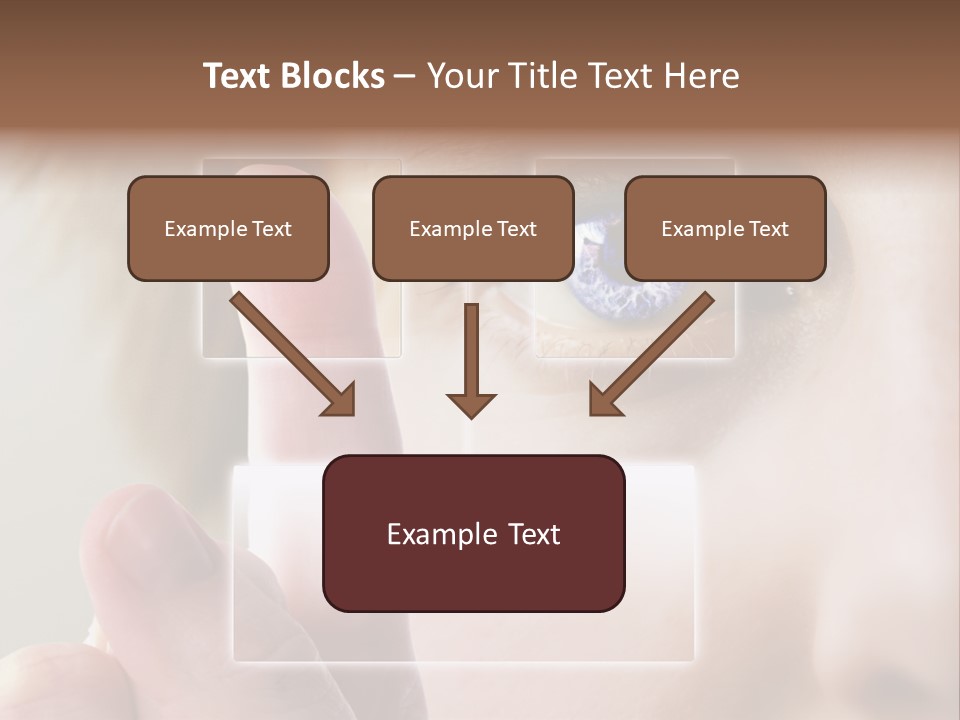A Finger Print Being Compared To An Iris Scan. PowerPoint Template