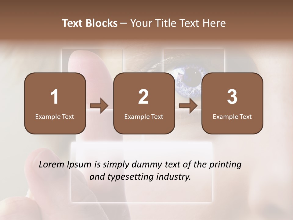 A Finger Print Being Compared To An Iris Scan. PowerPoint Template