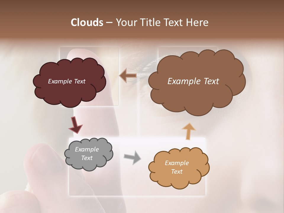 A Finger Print Being Compared To An Iris Scan. PowerPoint Template