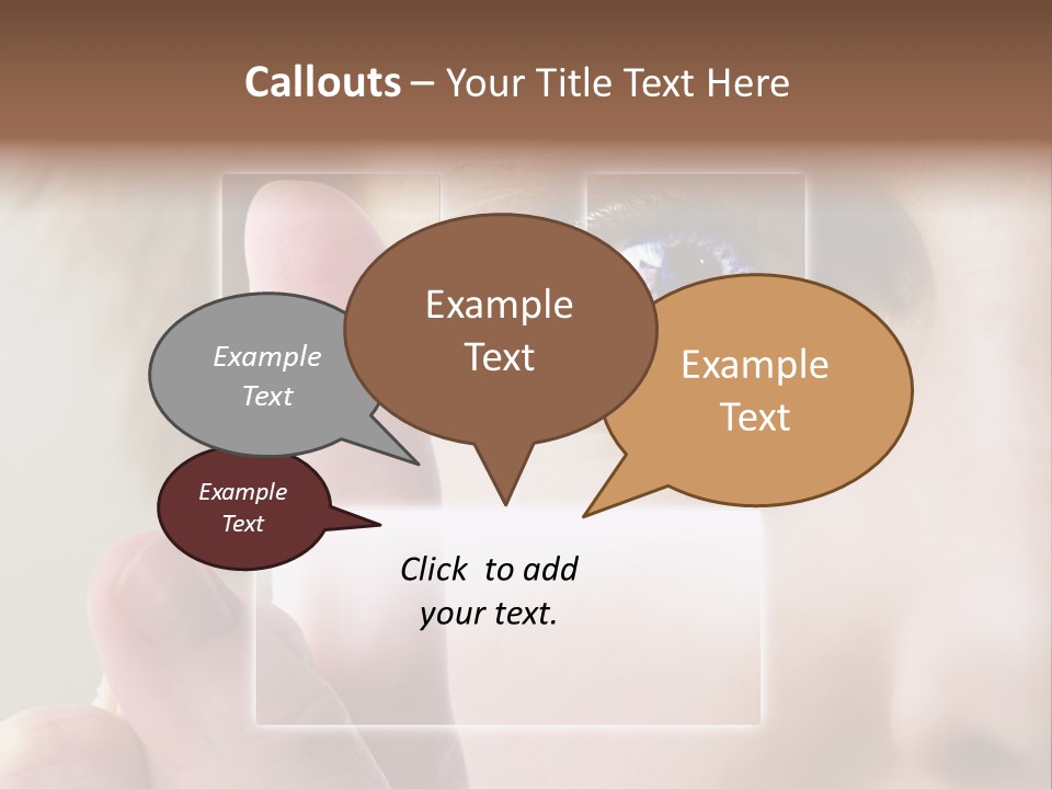 A Finger Print Being Compared To An Iris Scan. PowerPoint Template