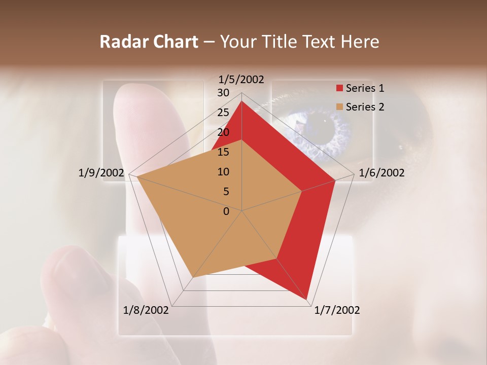 A Finger Print Being Compared To An Iris Scan. PowerPoint Template