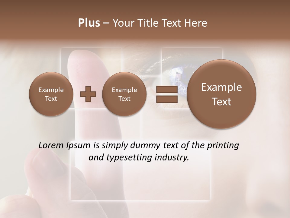 A Finger Print Being Compared To An Iris Scan. PowerPoint Template