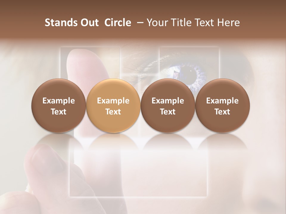 A Finger Print Being Compared To An Iris Scan. PowerPoint Template