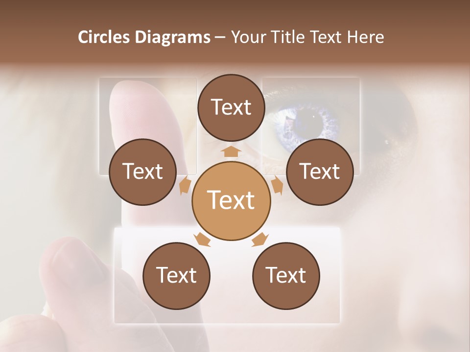 A Finger Print Being Compared To An Iris Scan. PowerPoint Template