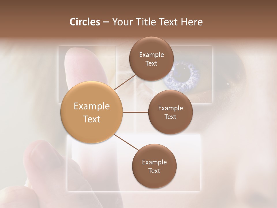 A Finger Print Being Compared To An Iris Scan. PowerPoint Template