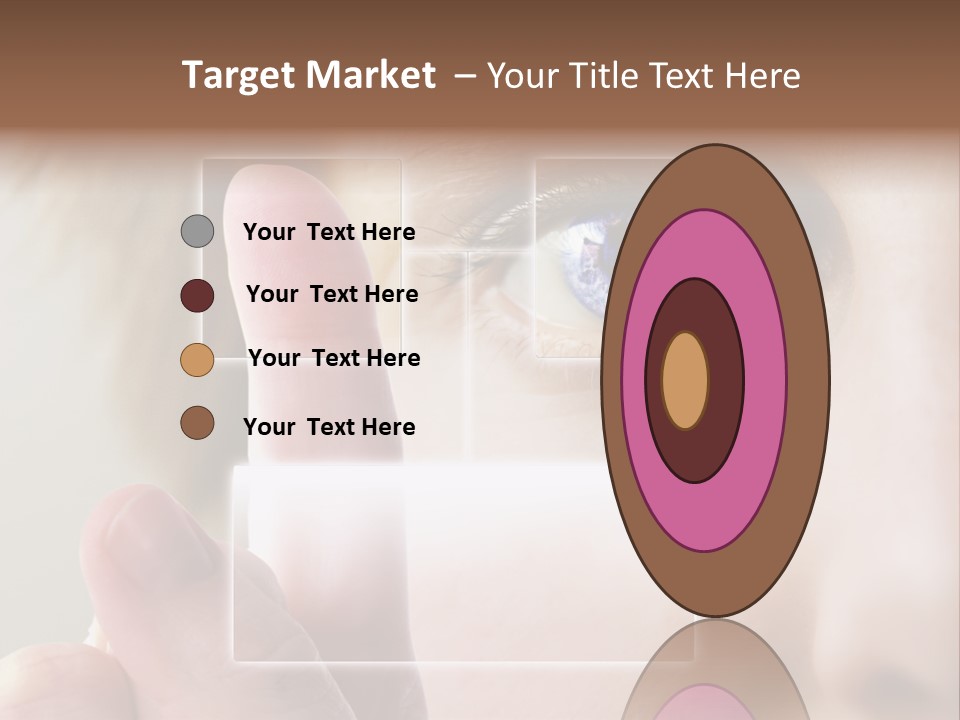 A Finger Print Being Compared To An Iris Scan. PowerPoint Template