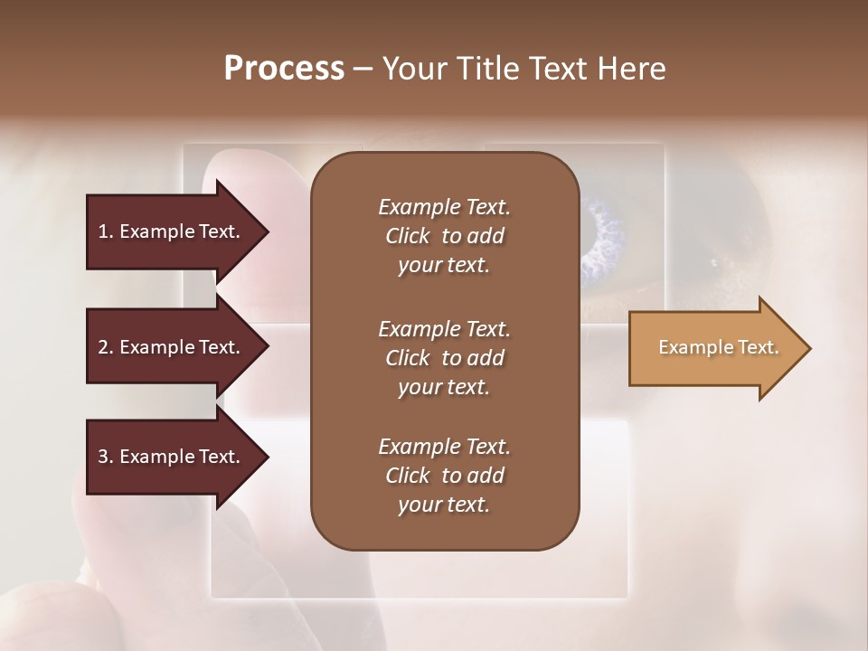 A Finger Print Being Compared To An Iris Scan. PowerPoint Template