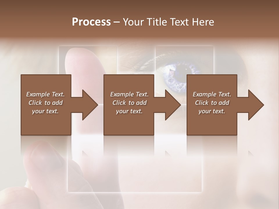 A Finger Print Being Compared To An Iris Scan. PowerPoint Template