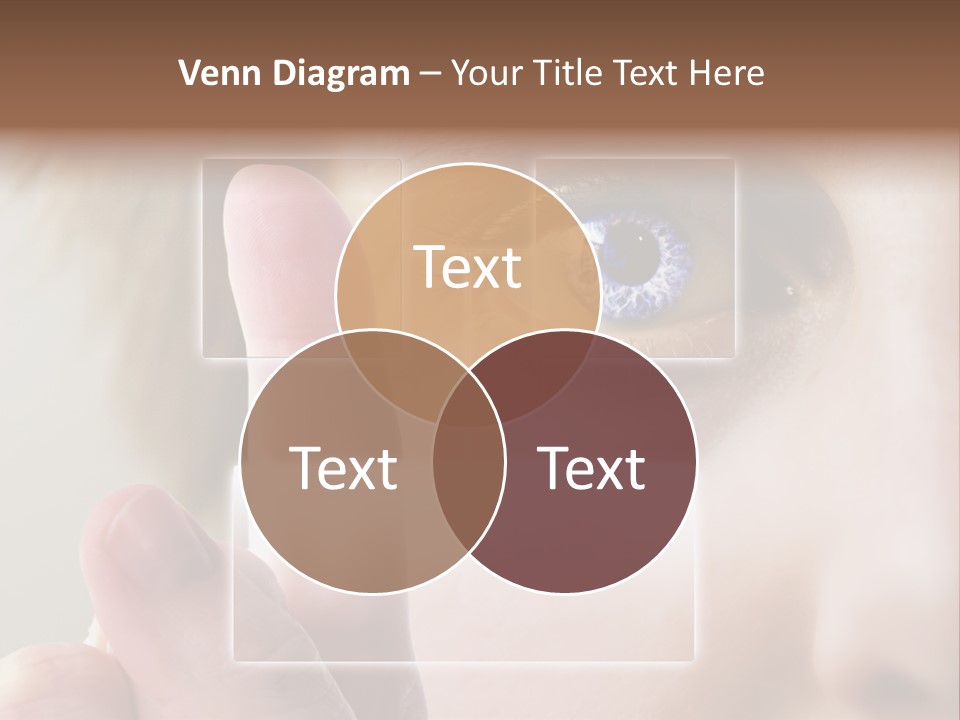 A Finger Print Being Compared To An Iris Scan. PowerPoint Template