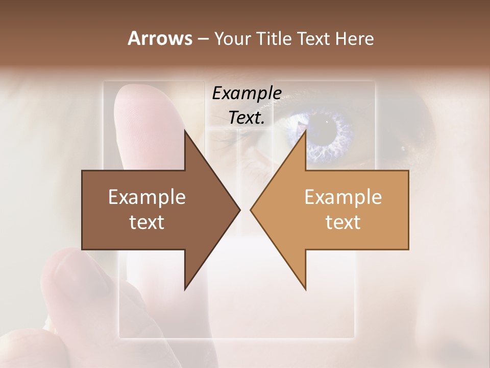 A Finger Print Being Compared To An Iris Scan. PowerPoint Template