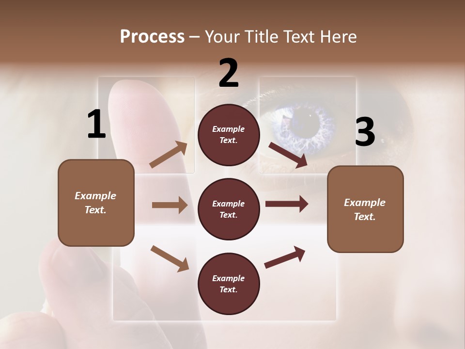 A Finger Print Being Compared To An Iris Scan. PowerPoint Template