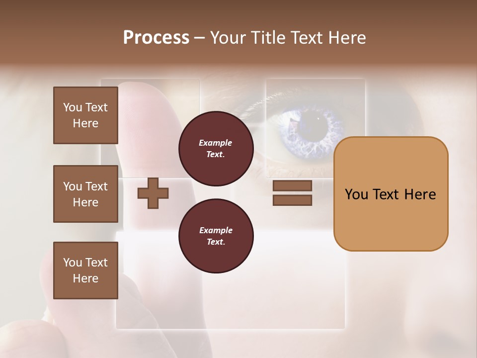 A Finger Print Being Compared To An Iris Scan. PowerPoint Template