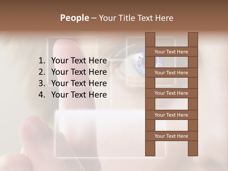 A Finger Print Being Compared To An Iris Scan. PowerPoint Template