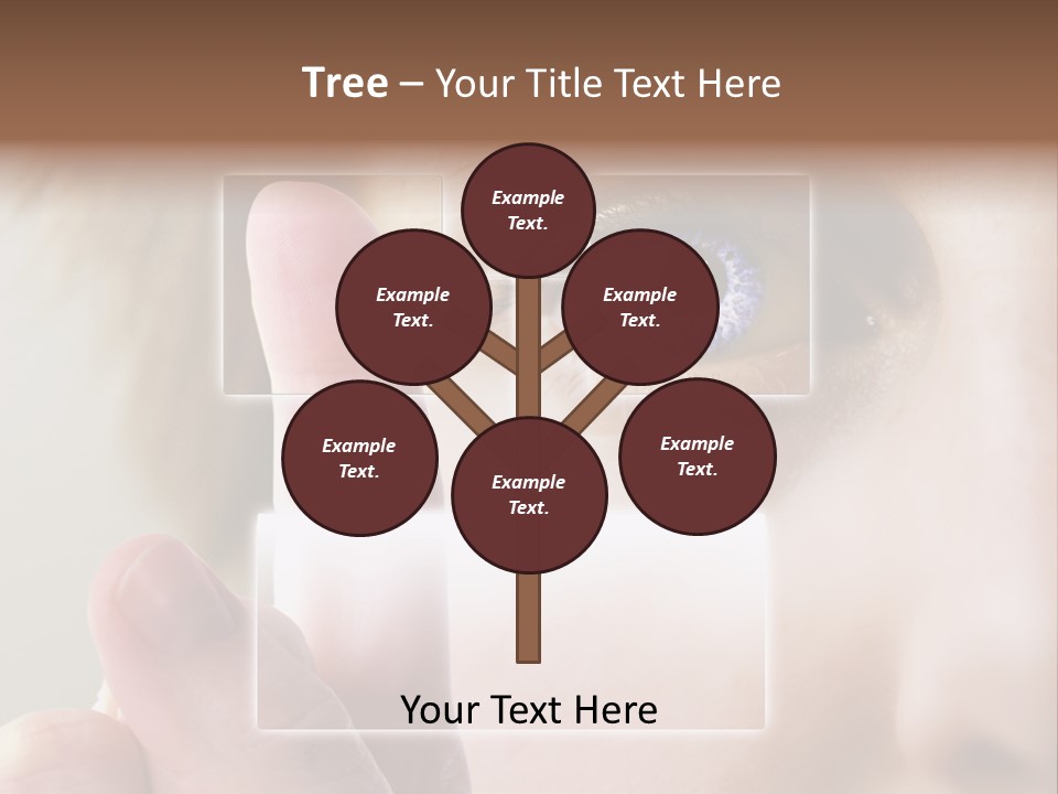A Finger Print Being Compared To An Iris Scan. PowerPoint Template