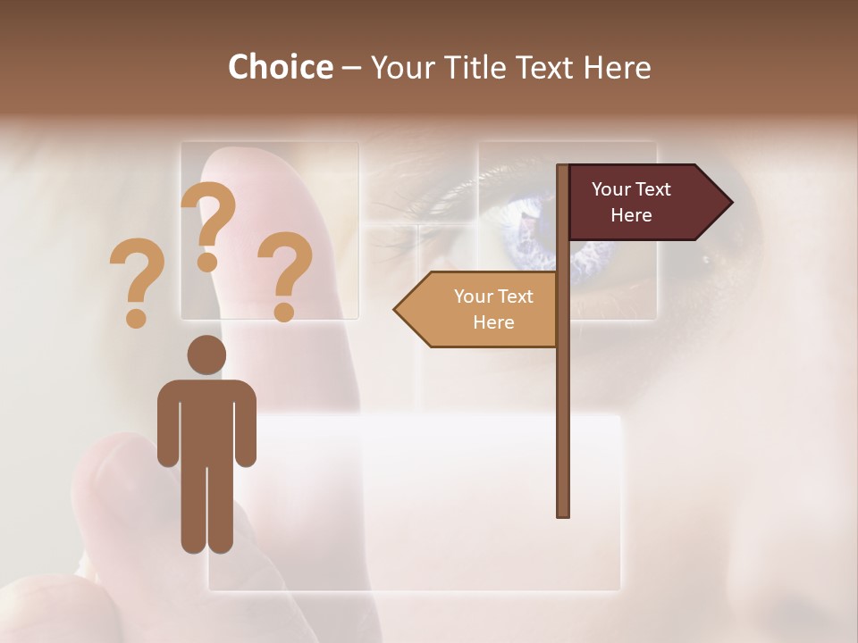 A Finger Print Being Compared To An Iris Scan. PowerPoint Template