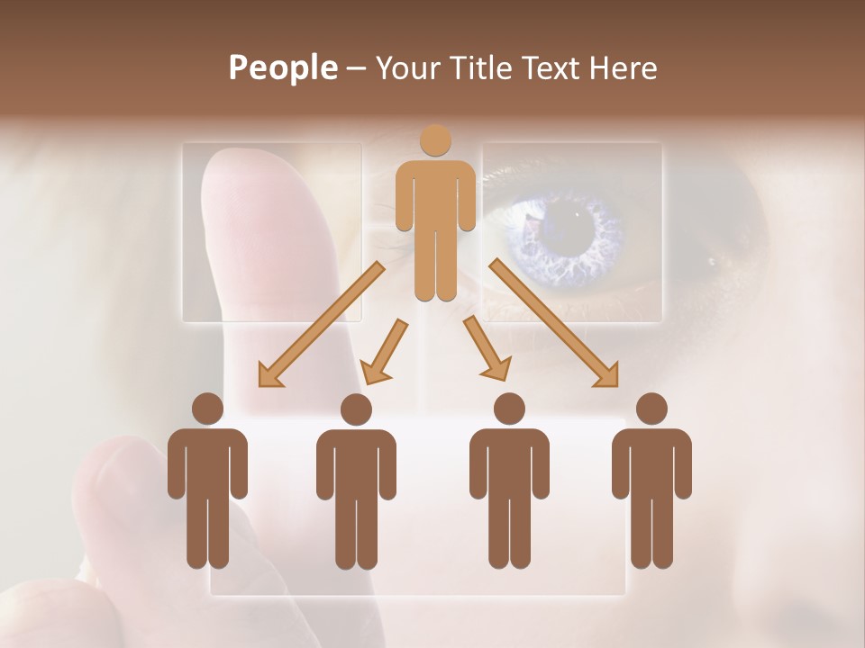 A Finger Print Being Compared To An Iris Scan. PowerPoint Template