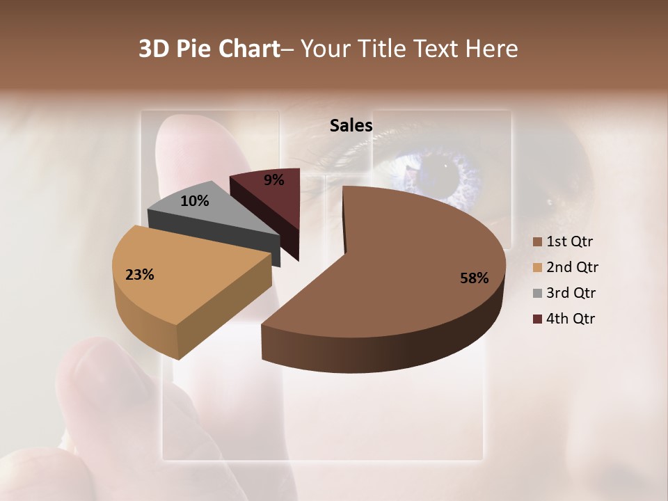 A Finger Print Being Compared To An Iris Scan. PowerPoint Template