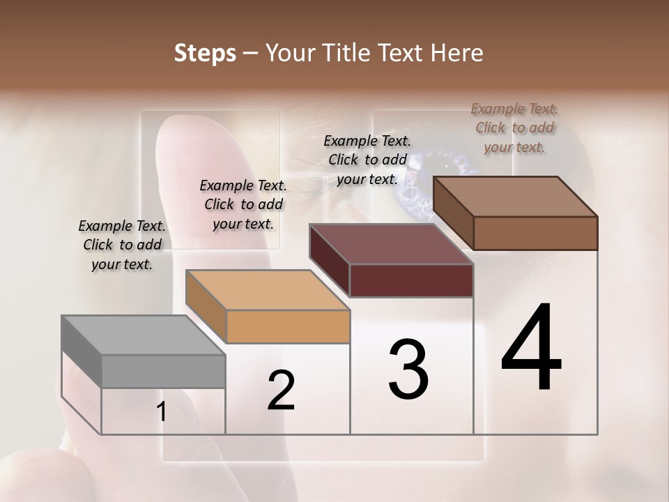 A Finger Print Being Compared To An Iris Scan. PowerPoint Template