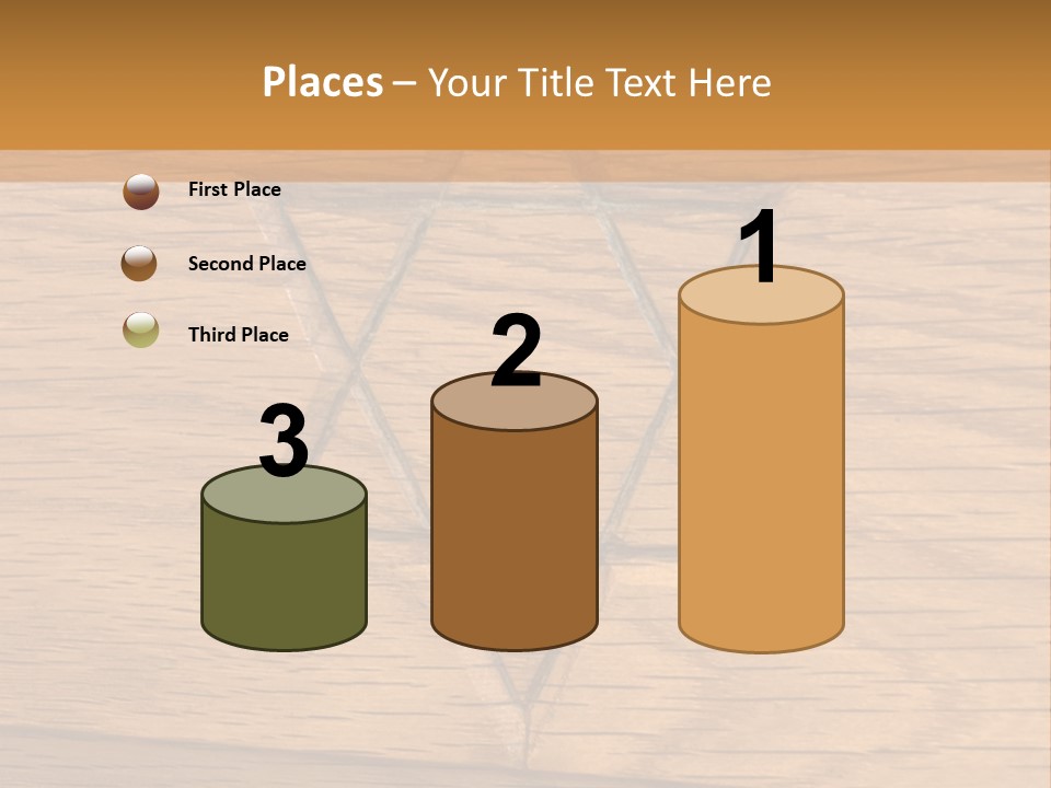 Star Of David, Carved In Wood. PowerPoint Template