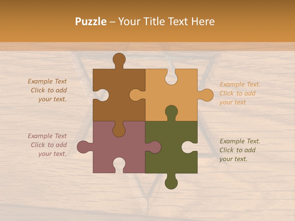 Star Of David, Carved In Wood. PowerPoint Template