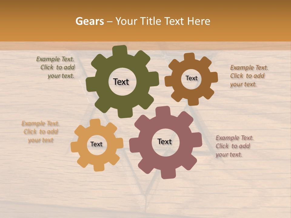 Star Of David, Carved In Wood. PowerPoint Template