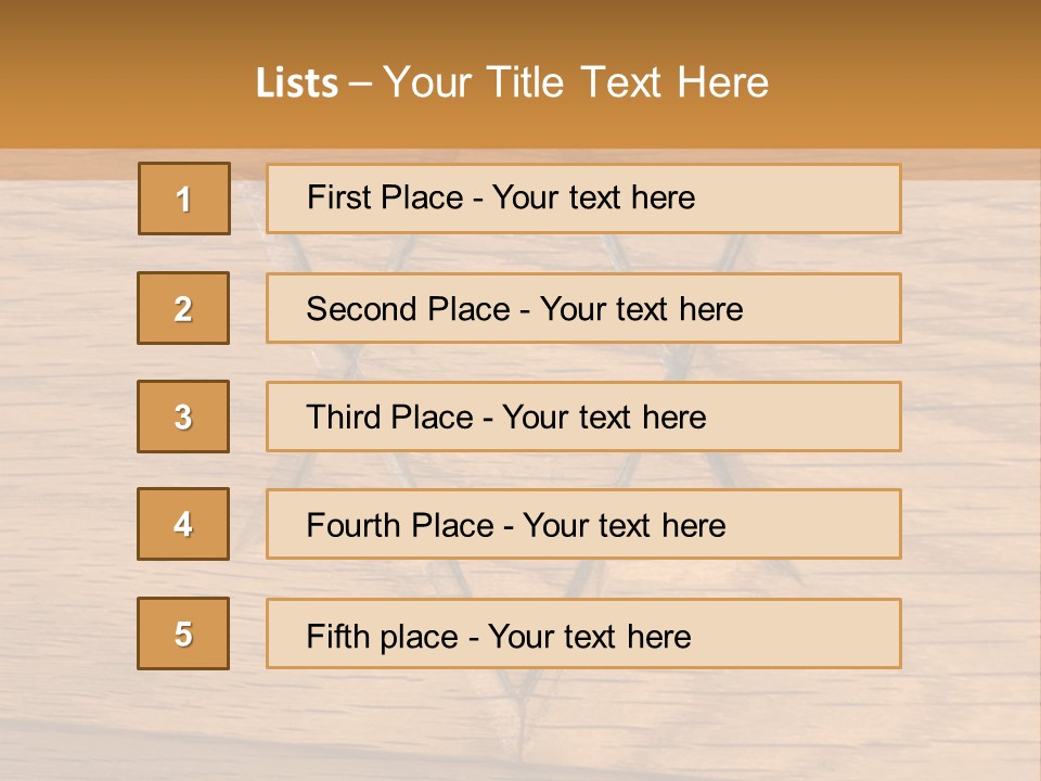 Star Of David, Carved In Wood. PowerPoint Template