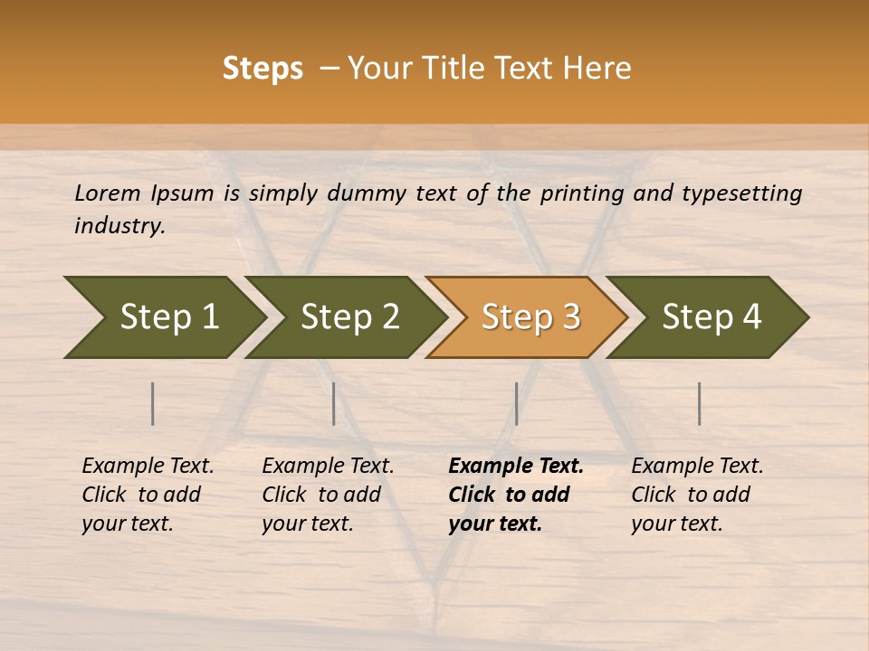 Star Of David, Carved In Wood. PowerPoint Template