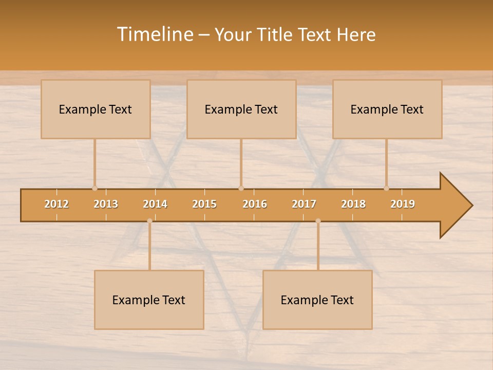 Star Of David, Carved In Wood. PowerPoint Template