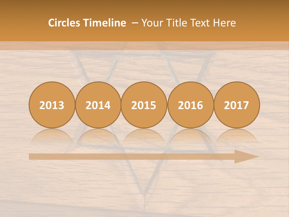 Star Of David, Carved In Wood. PowerPoint Template