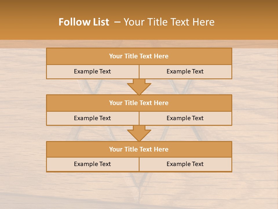 Star Of David, Carved In Wood. PowerPoint Template