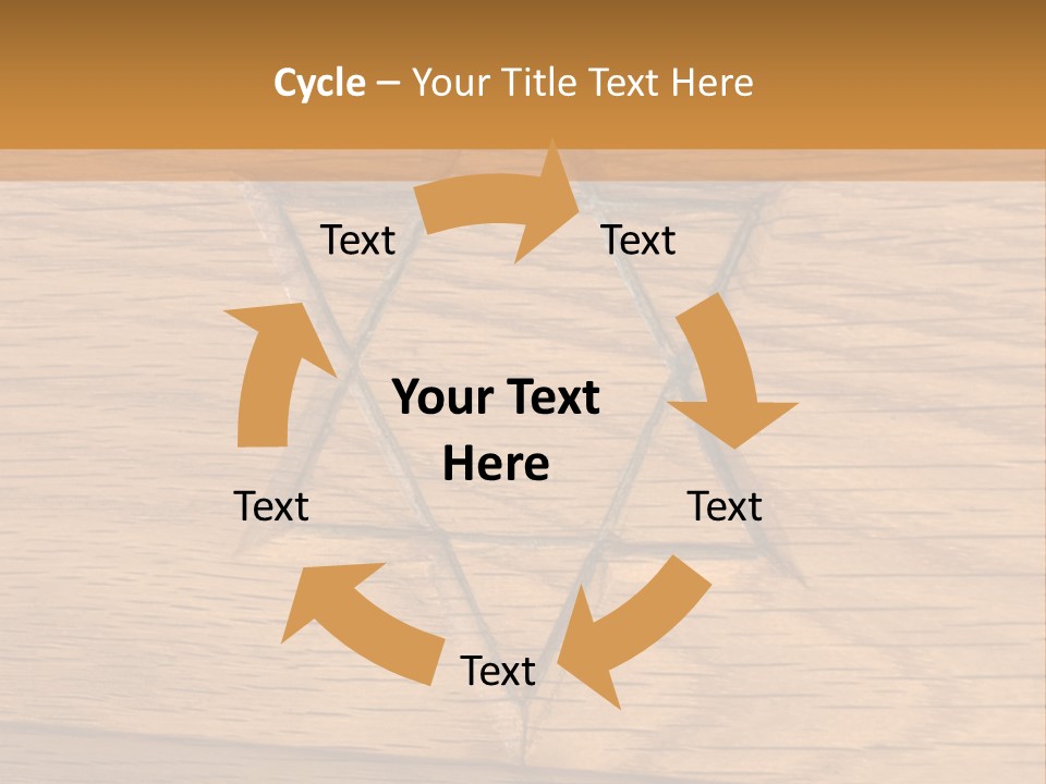 Star Of David, Carved In Wood. PowerPoint Template