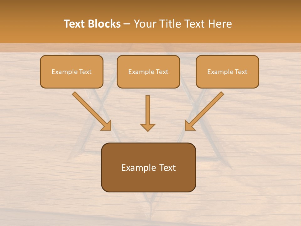 Star Of David, Carved In Wood. PowerPoint Template