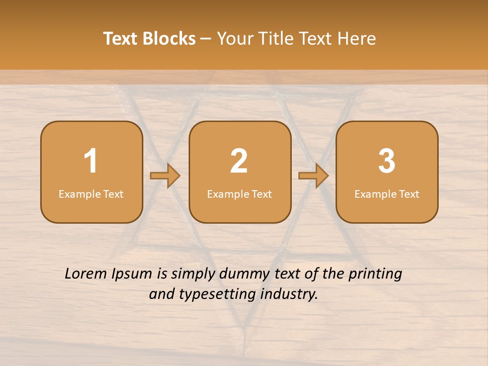 Star Of David, Carved In Wood. PowerPoint Template