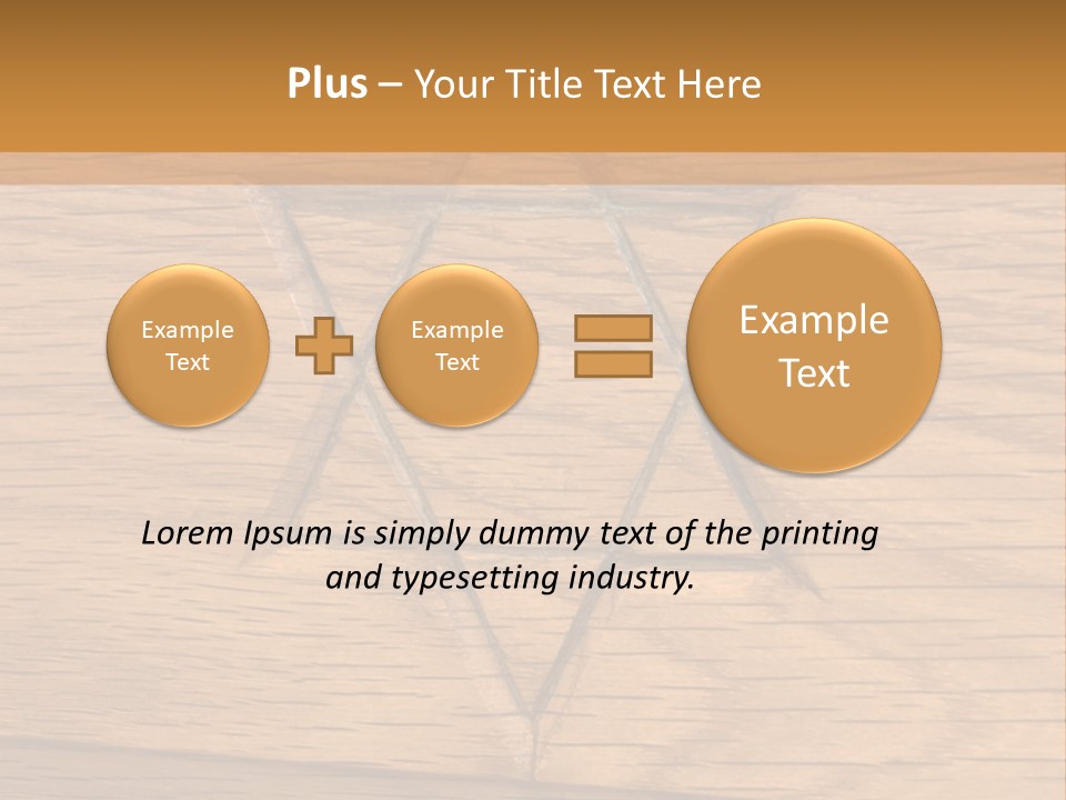 Star Of David, Carved In Wood. PowerPoint Template