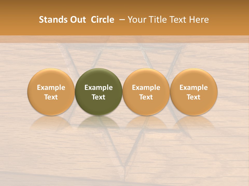 Star Of David, Carved In Wood. PowerPoint Template