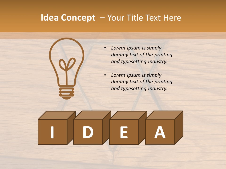 Star Of David, Carved In Wood. PowerPoint Template