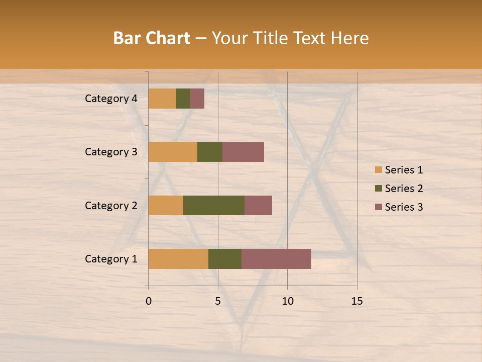 Star Of David, Carved In Wood. PowerPoint Template