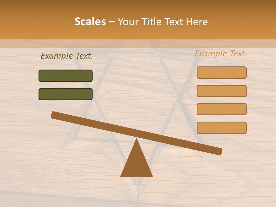 Star Of David, Carved In Wood. PowerPoint Template